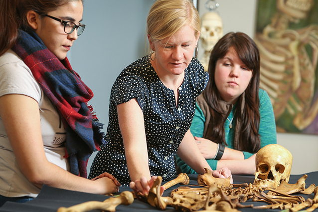 Dr. Britney Kyle and students