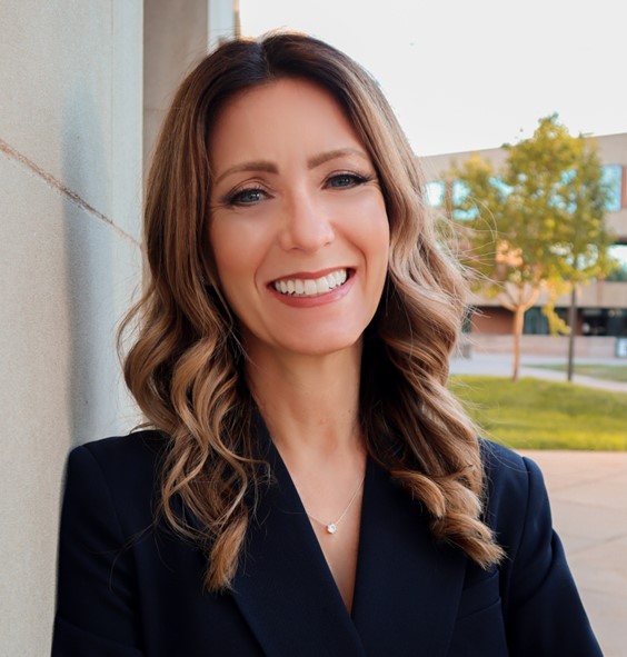 Carlene Brown facing front and smiling.