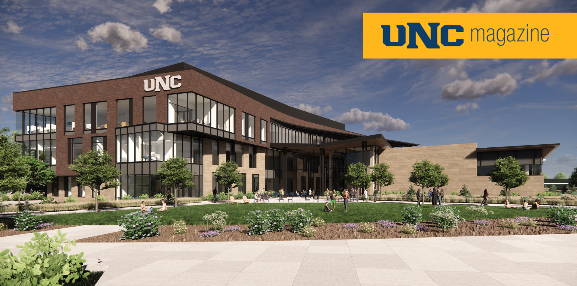 A rendering of the College of Osteopathic Medicine building