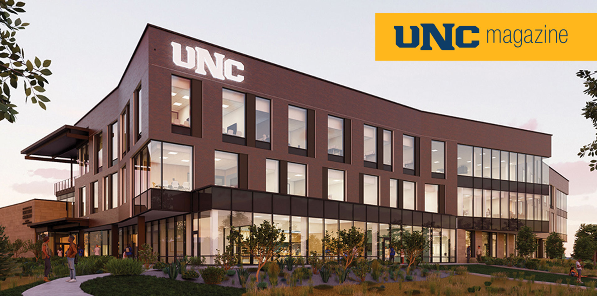 A rendering of the proposed College of Osteopathic Medical building