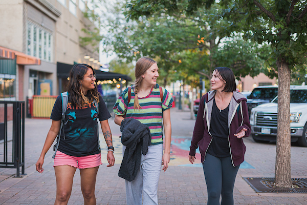 UNC studens in downtown greeley
