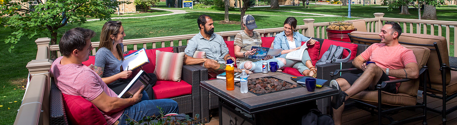 Students Lounging Outdoors