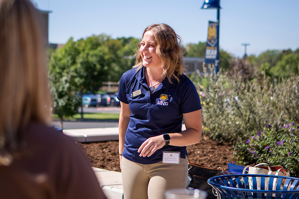 UNC Ambassador during a walking tour