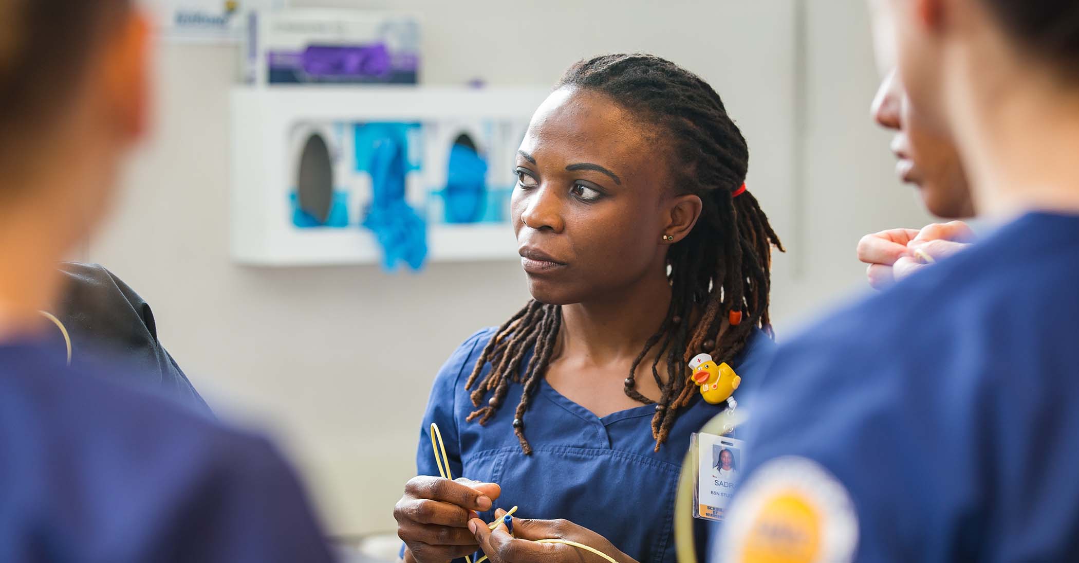 A nursing student at UNC.