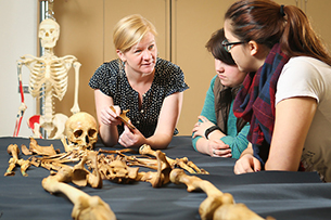 Anthropology students with Professor